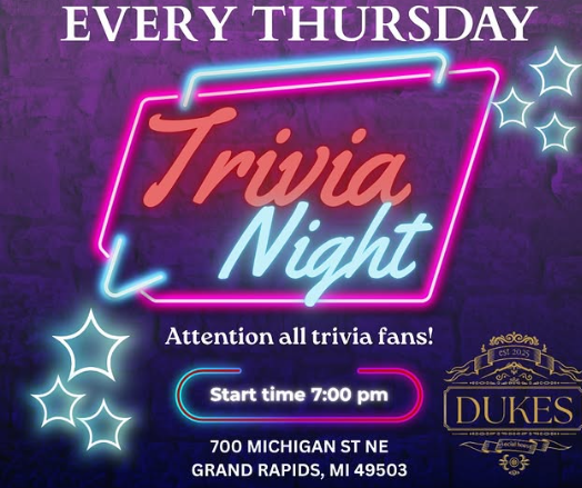 Trivia Thursdays at Duke's promo